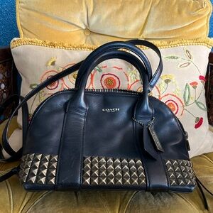 Coach Black and Gold Studded Women's Bag